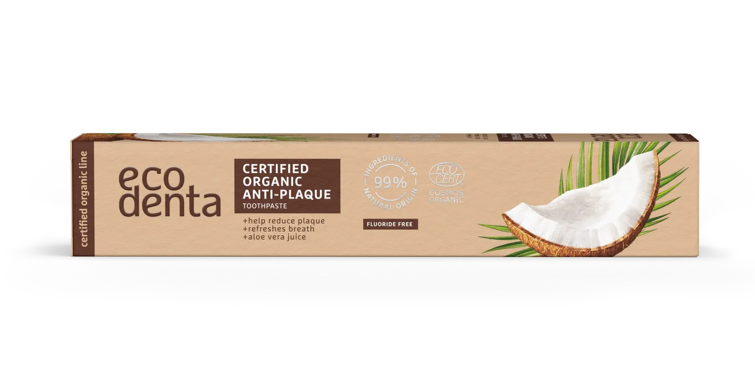 Ecodenta Organic tandpasta 75 ml kokos mod plak