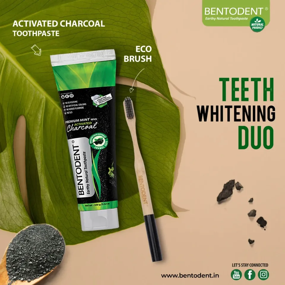 Bentodent Teeth Whitening Duo tandpastasæt kul 1+1 mild